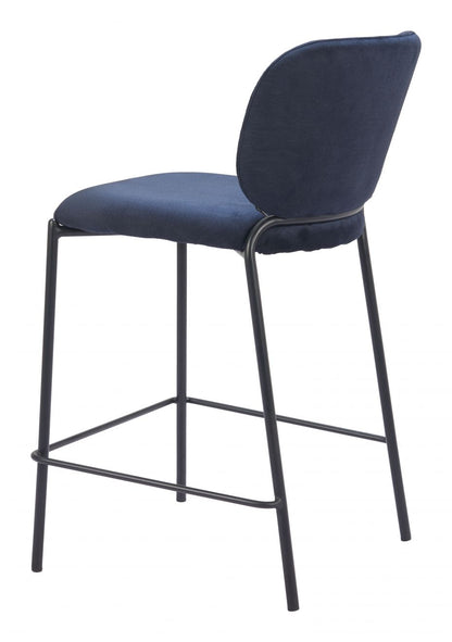 Zuo Modern Plat Sumptuous Velvet Counter Stool 2PC