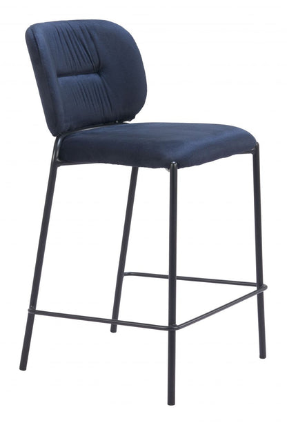 Zuo Modern Plat Sumptuous Velvet Counter Stool 2PC