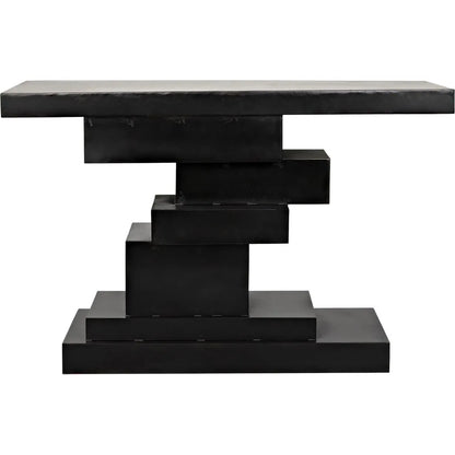 Platoon Black Steel Rectangle Console Table