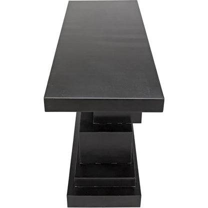 Platoon Black Steel Rectangle Console Table