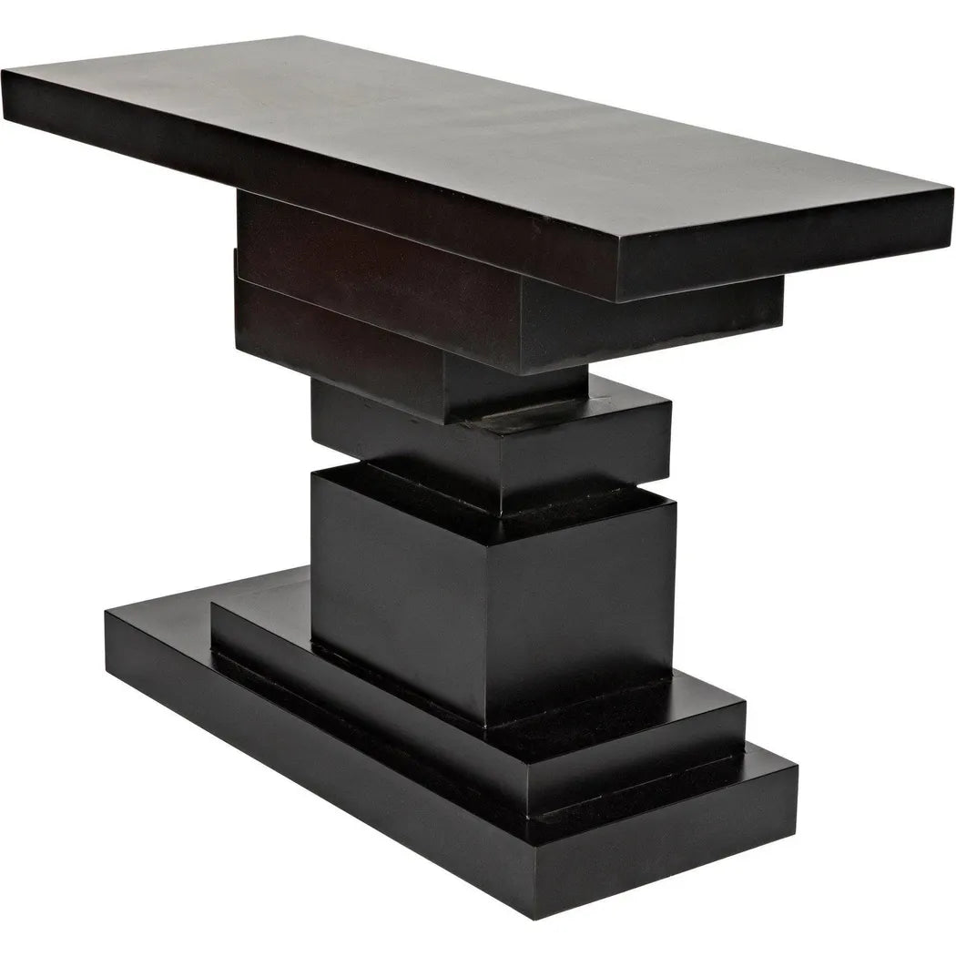 Platoon Black Steel Rectangle Console Table