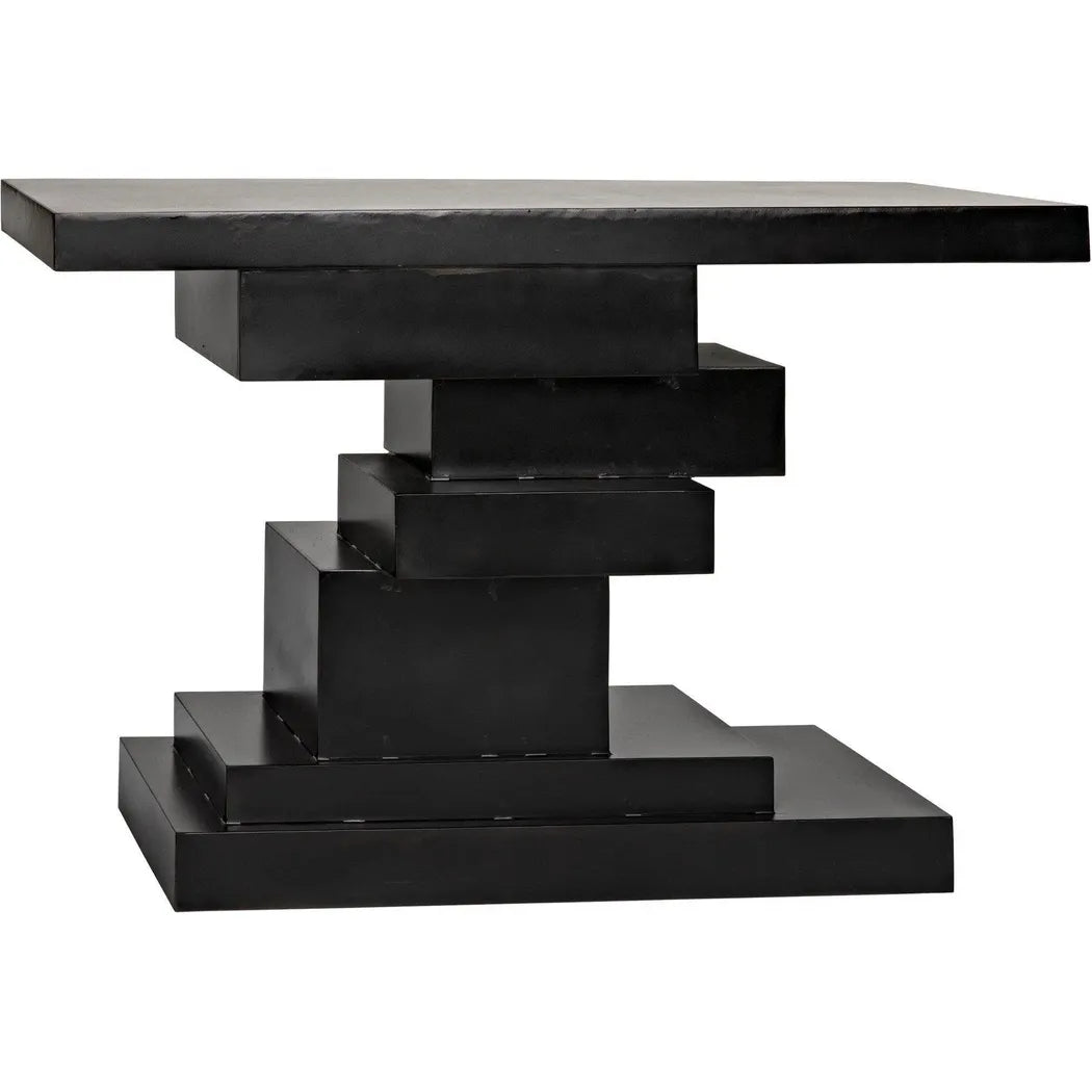 Platoon Black Steel Rectangle Console Table