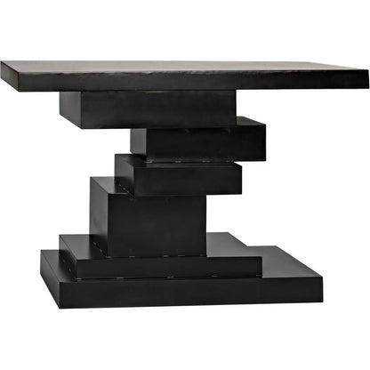 Platoon Black Steel Rectangle Console Table
