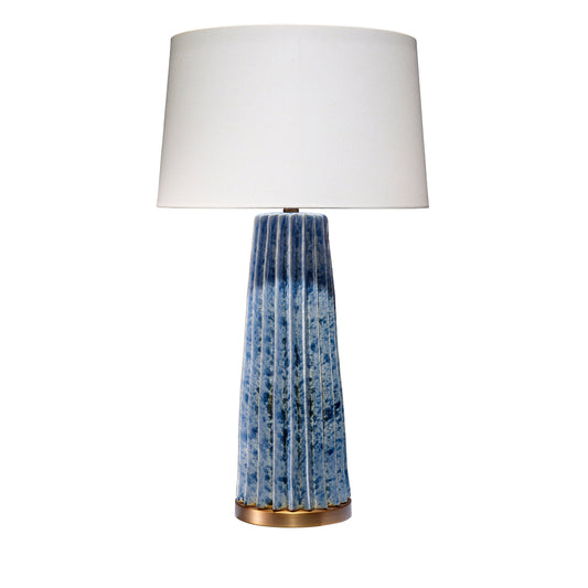 Pleated Table Lamp - Cornflower Blue-Table Lamps-Jamie Young-Sideboards and Things