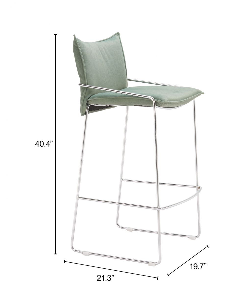 Zuo Modern Pola Faux Leather Barstool