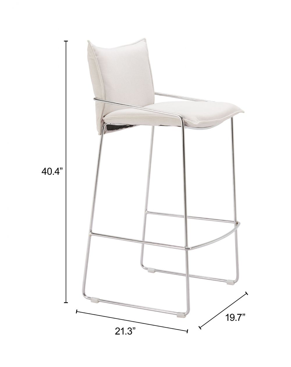 Zuo Modern Pola Faux Leather Barstool