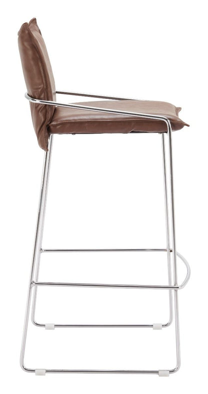 Zuo Modern Pola Faux Leather Barstool
