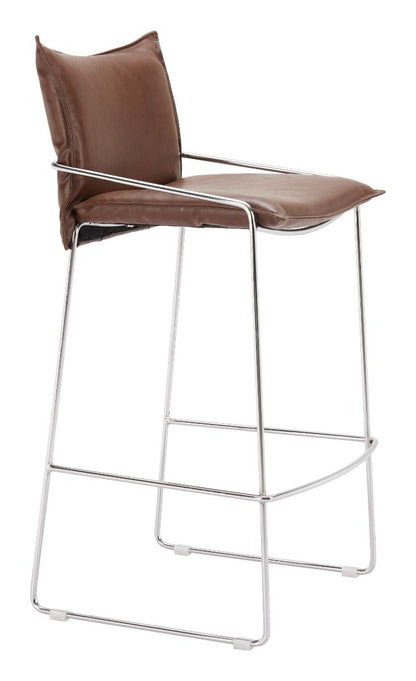 Zuo Modern Pola Faux Leather Barstool