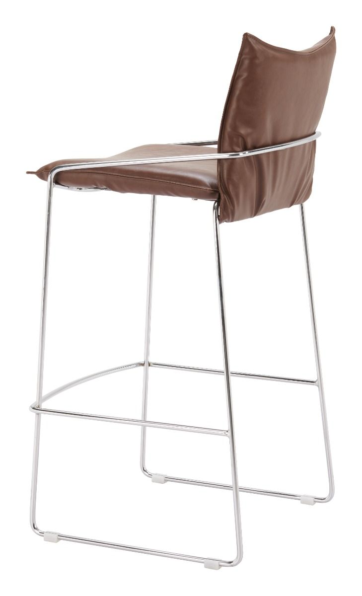 Zuo Modern Pola Faux Leather Barstool
