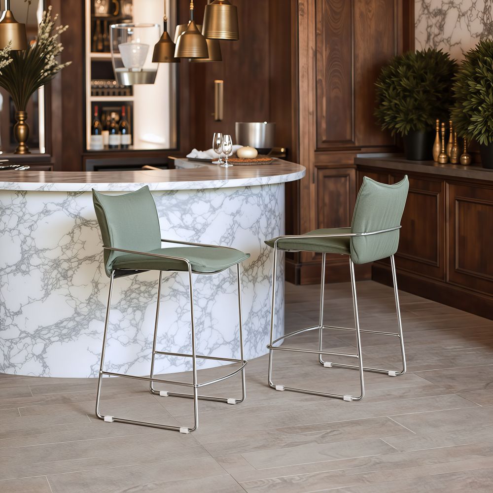 Zuo Modern Pola Faux Leather Counter Stool