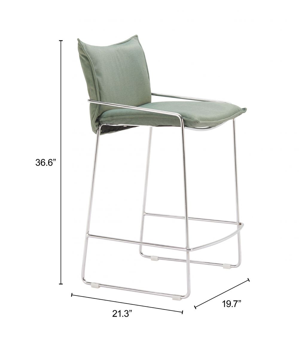 Zuo Modern Pola Faux Leather Counter Stool