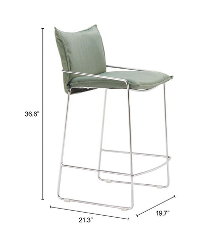 Zuo Modern Pola Faux Leather Counter Stool