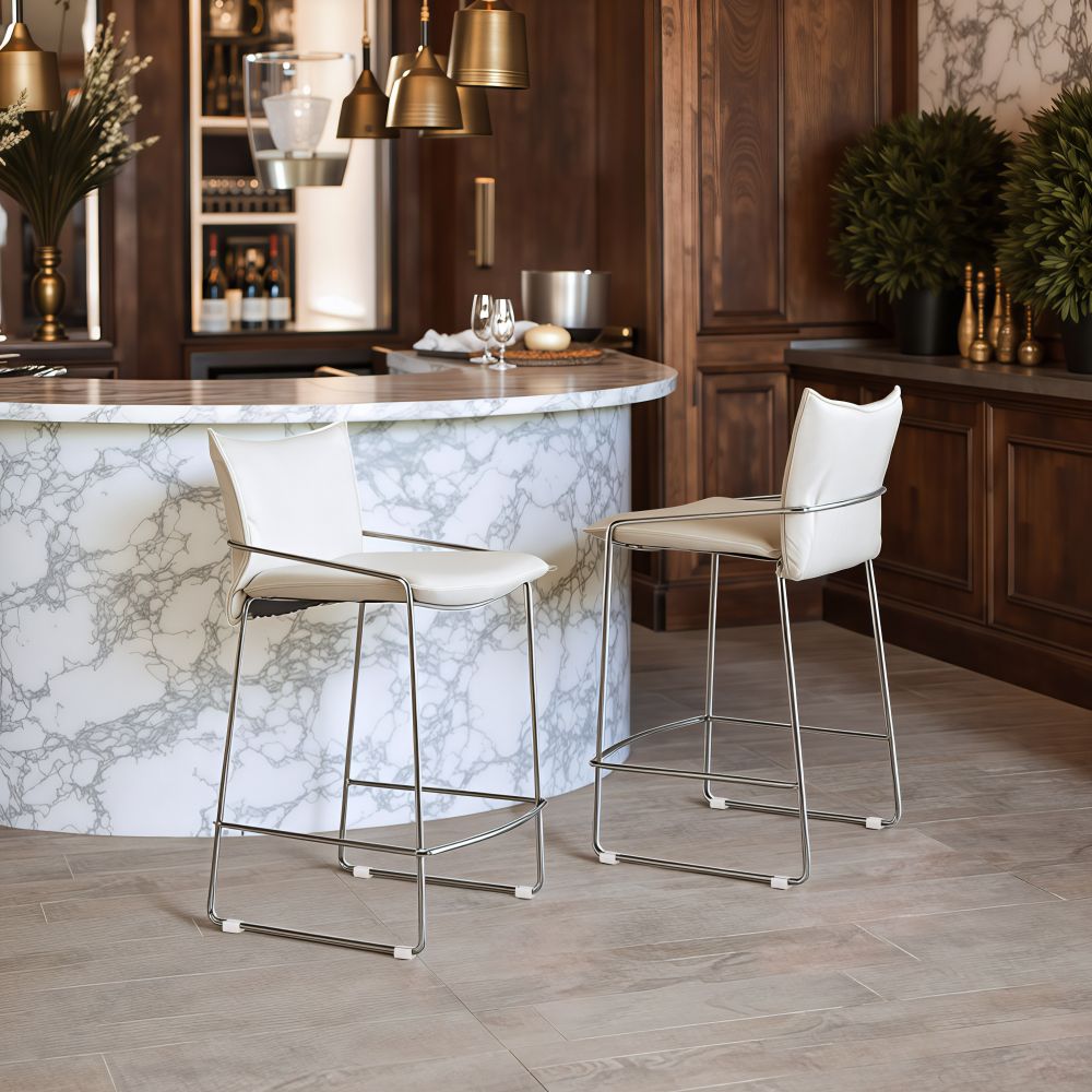 Zuo Modern Pola Faux Leather Counter Stool