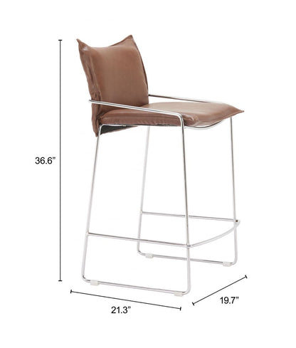 Zuo Modern Pola Faux Leather Counter Stool