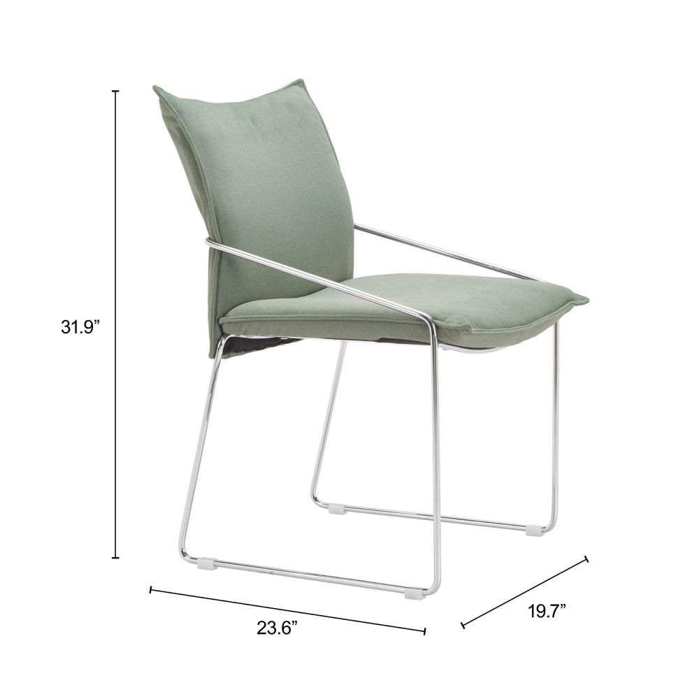 Zuo Modern Pola Faux Leather Dining Chair 2PC