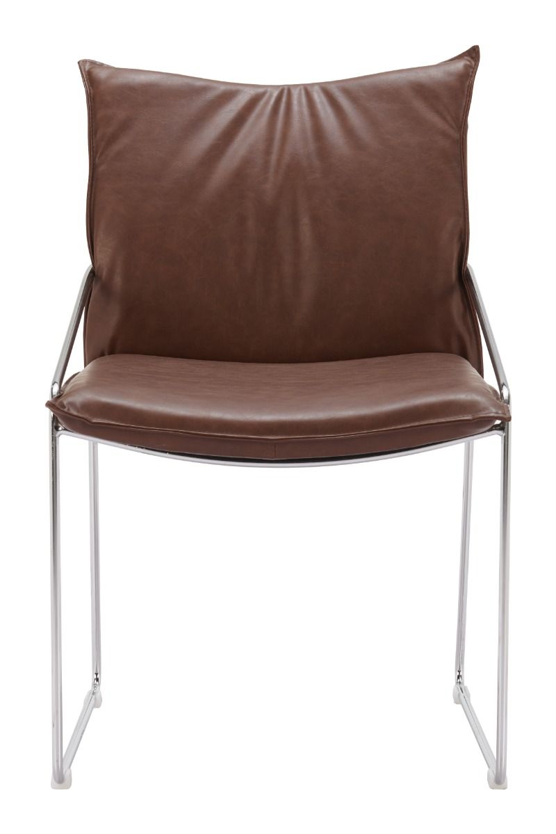 Zuo Modern Pola Faux Leather Dining Chair 2PC