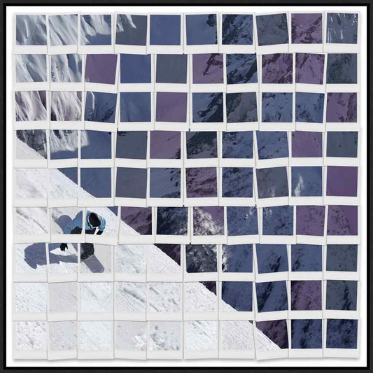 Leftbank Art Polaroid Snowboarder Hand Crafted Canvas Art