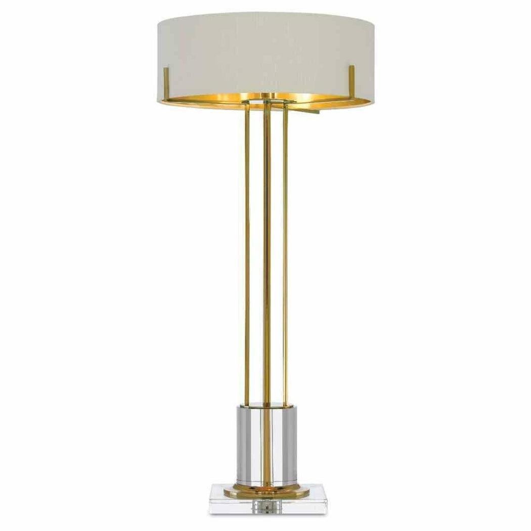 Polished Brass Clear Winsland Brass Table Lamp Table Lamps Sideboards and Things By Currey & Co