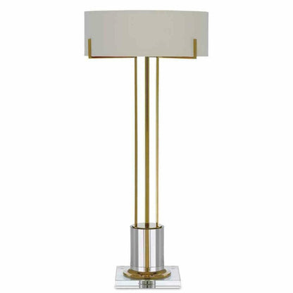 Polished Brass Clear Winsland Brass Table Lamp Table Lamps Sideboards and Things By Currey & Co