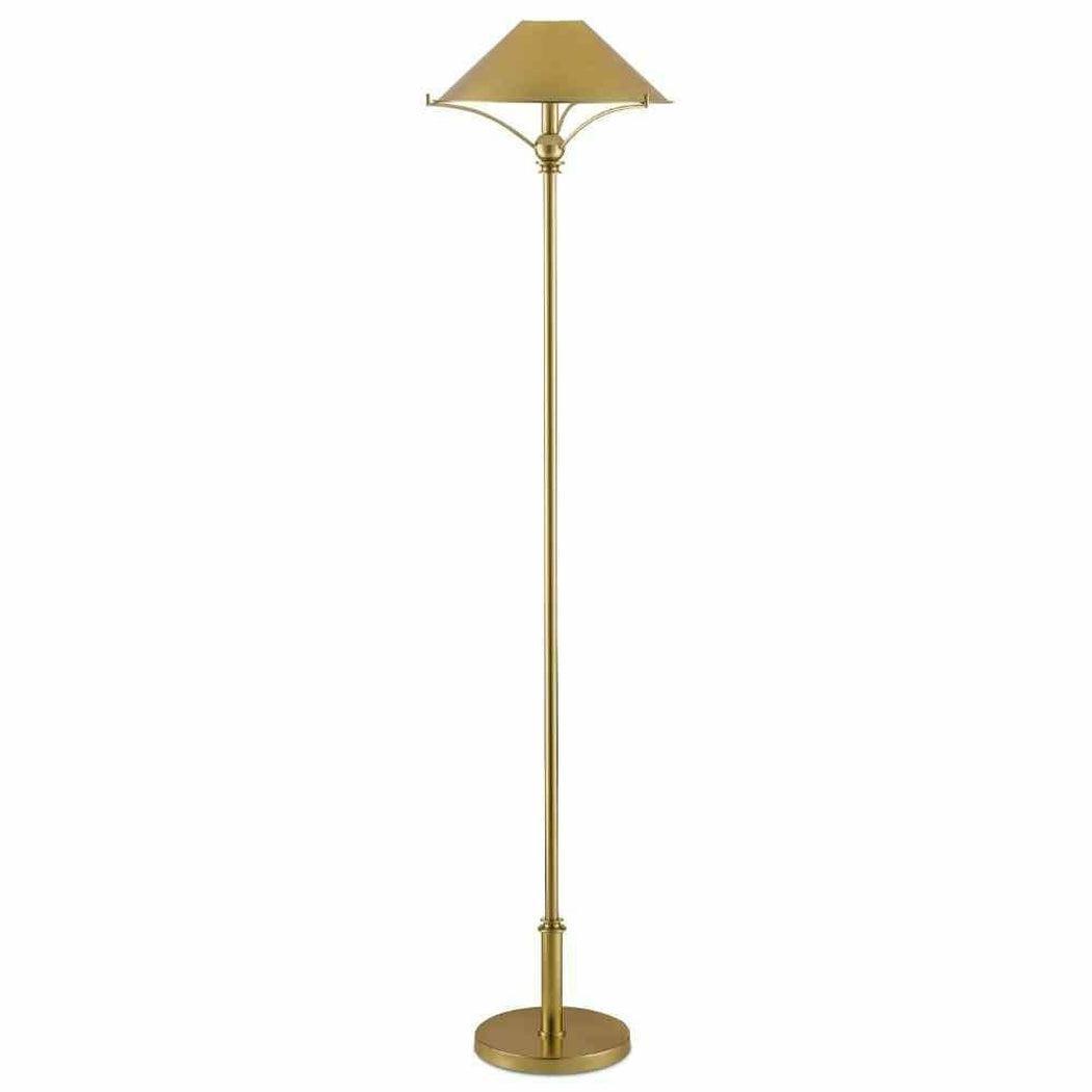 Polished Brass Maarla Brass Floor Lamp Floor Lamps Sideboards and Things By Currey & Co