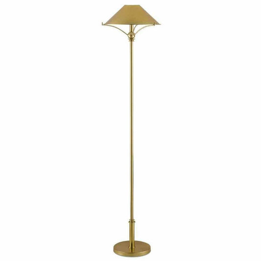 Polished Brass Maarla Brass Floor Lamp Floor Lamps Sideboards and Things By Currey & Co