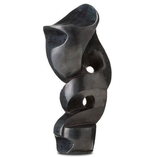 Polished Gray Roland Abstract Sculpture Statues & Sculptures Sideboards and Things By Currey & Co