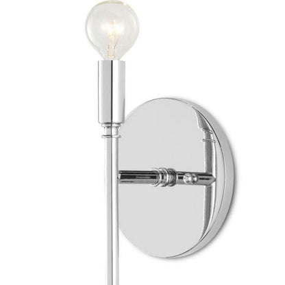 Polished Nickel Bel Canto Nickel Wall Socnce Wall Sconces Sideboards and Things By Currey & Co