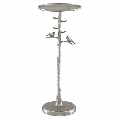 Polished Nickel Piaf Silver Drinks Table Side Tables Sideboards and Things By Currey & Co