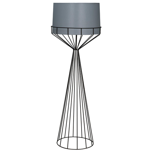 Portal Black Steel Floor Lamp-Floor Lamps-Noir-Sideboards and Things