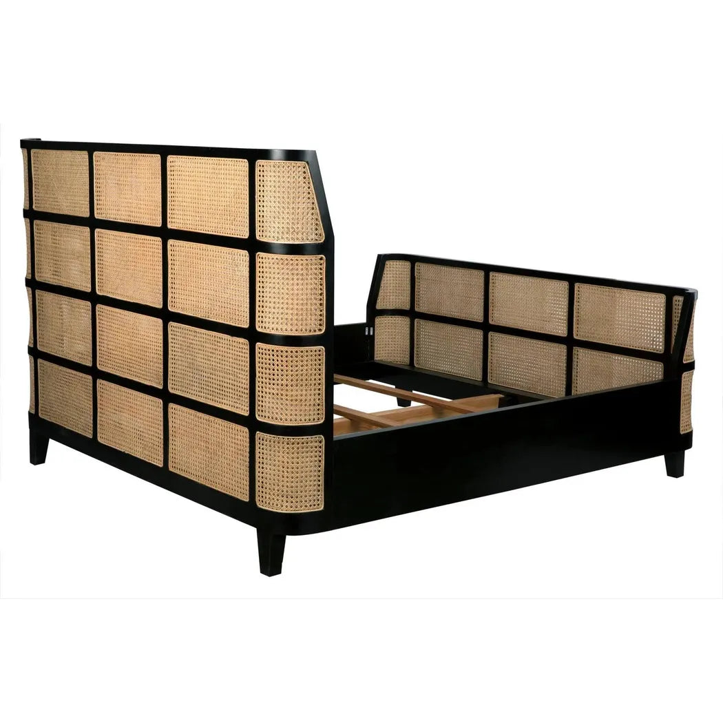 Porto Black Wooden Bed Frame