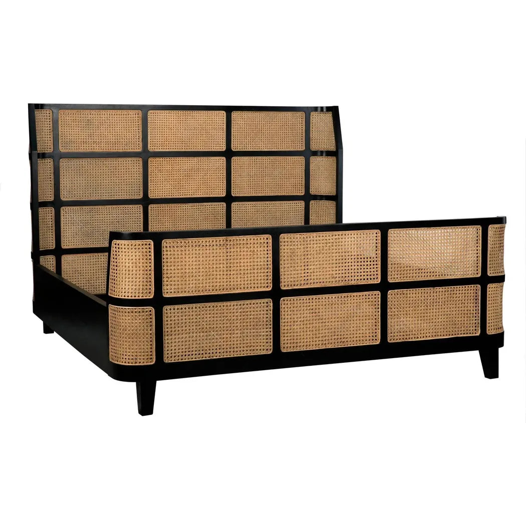 Porto Black Wooden Bed Frame