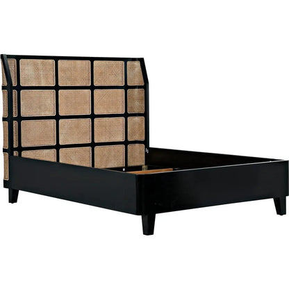 Porto Black Wooden Bed Frame