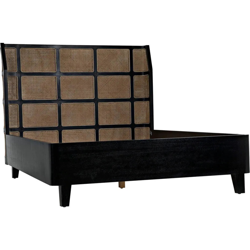 Porto Black Wooden Bed Frame