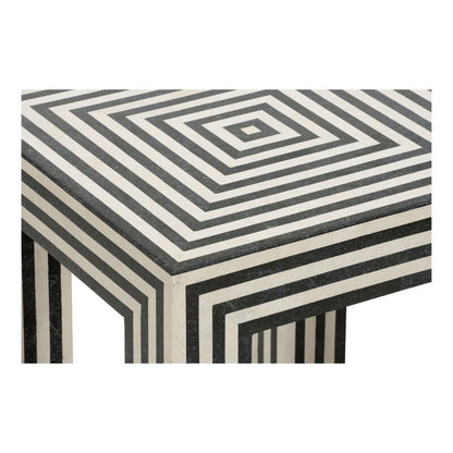 Positano Tessellated Stone Made Accent Table-Side Tables-Wildwood-LOOMLAN