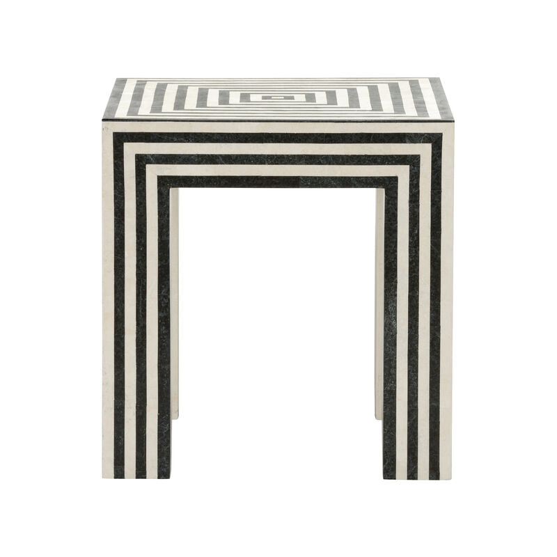 Positano Tessellated Stone Made Accent Table-Side Tables-Wildwood-LOOMLAN