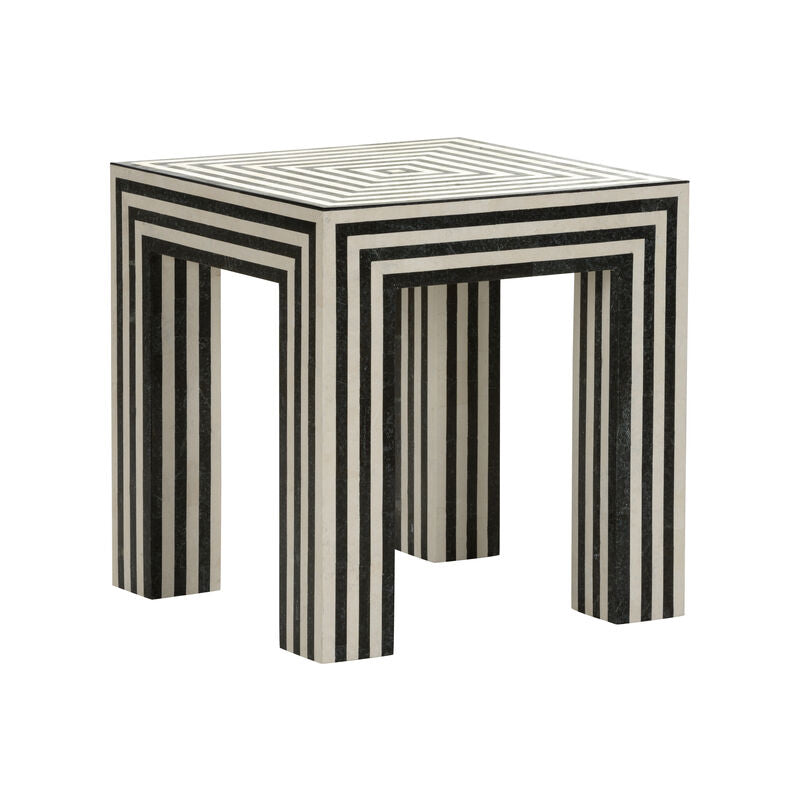 Positano Tessellated Stone Made Accent Table-Side Tables-Wildwood-LOOMLAN
