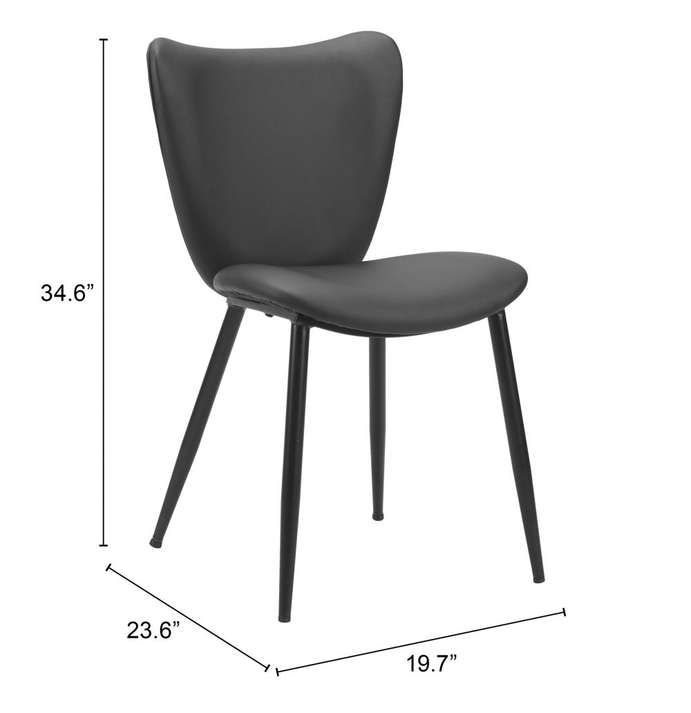 Zuo Modern Prestige Faux Leather Dining Chair 2PC