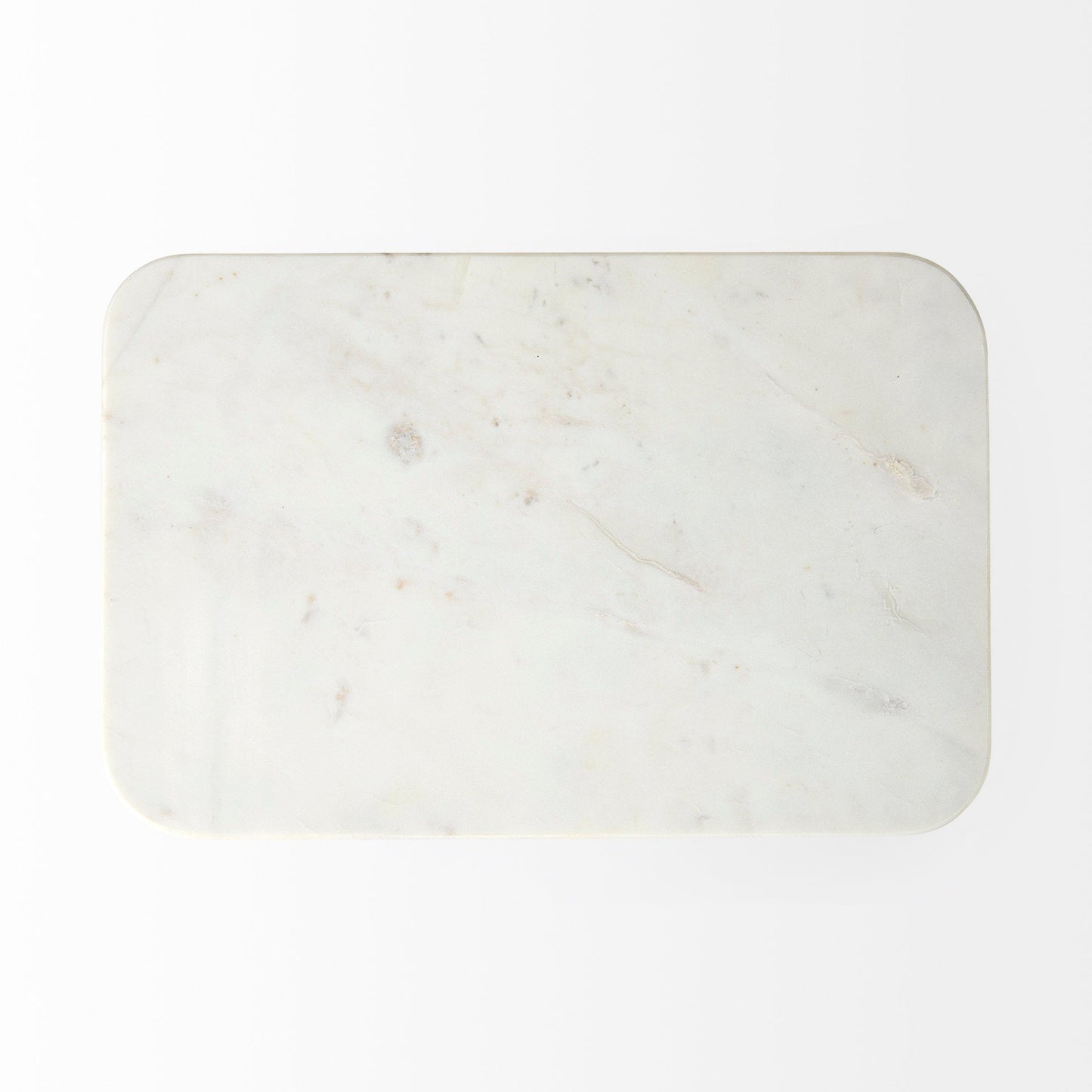 Mercana Preston White Marble Top Accent Table