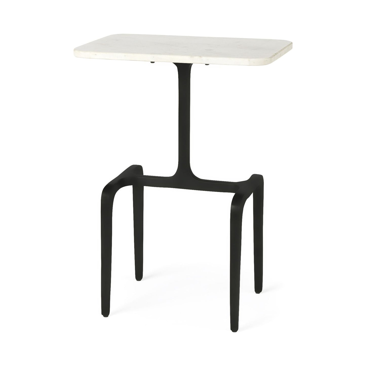 Mercana Preston White Marble Top Accent Table