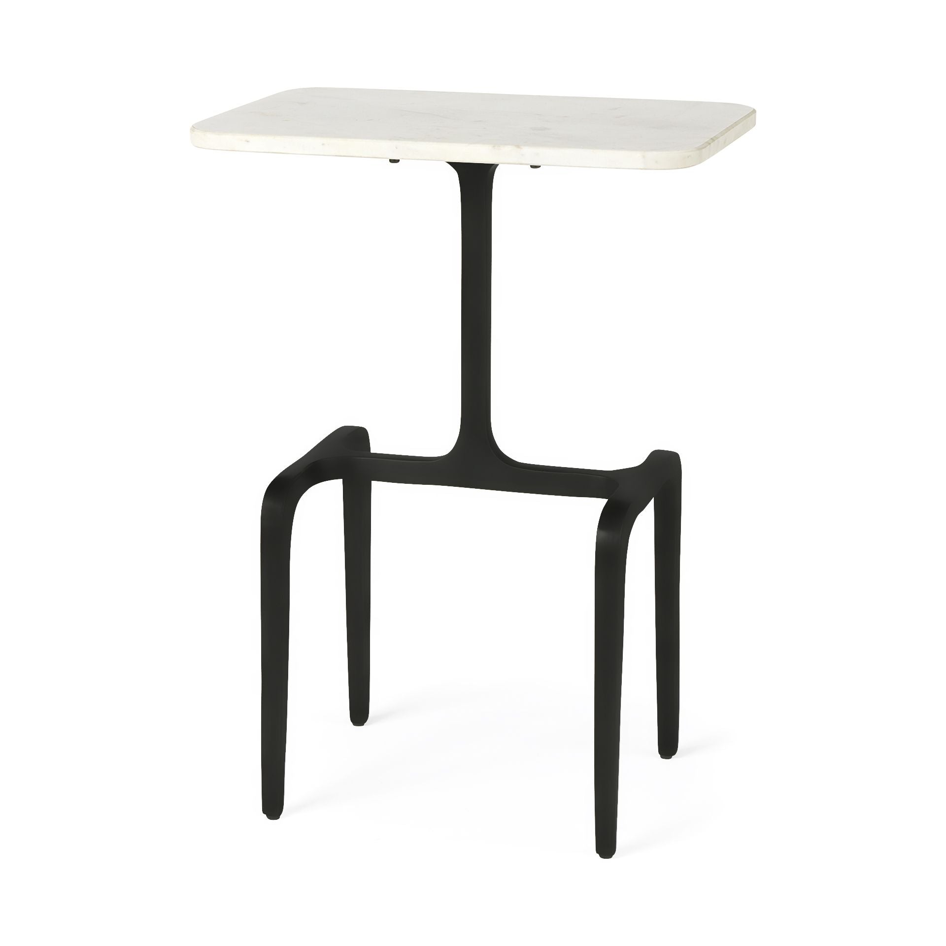 Mercana Preston White Marble Top Accent Table