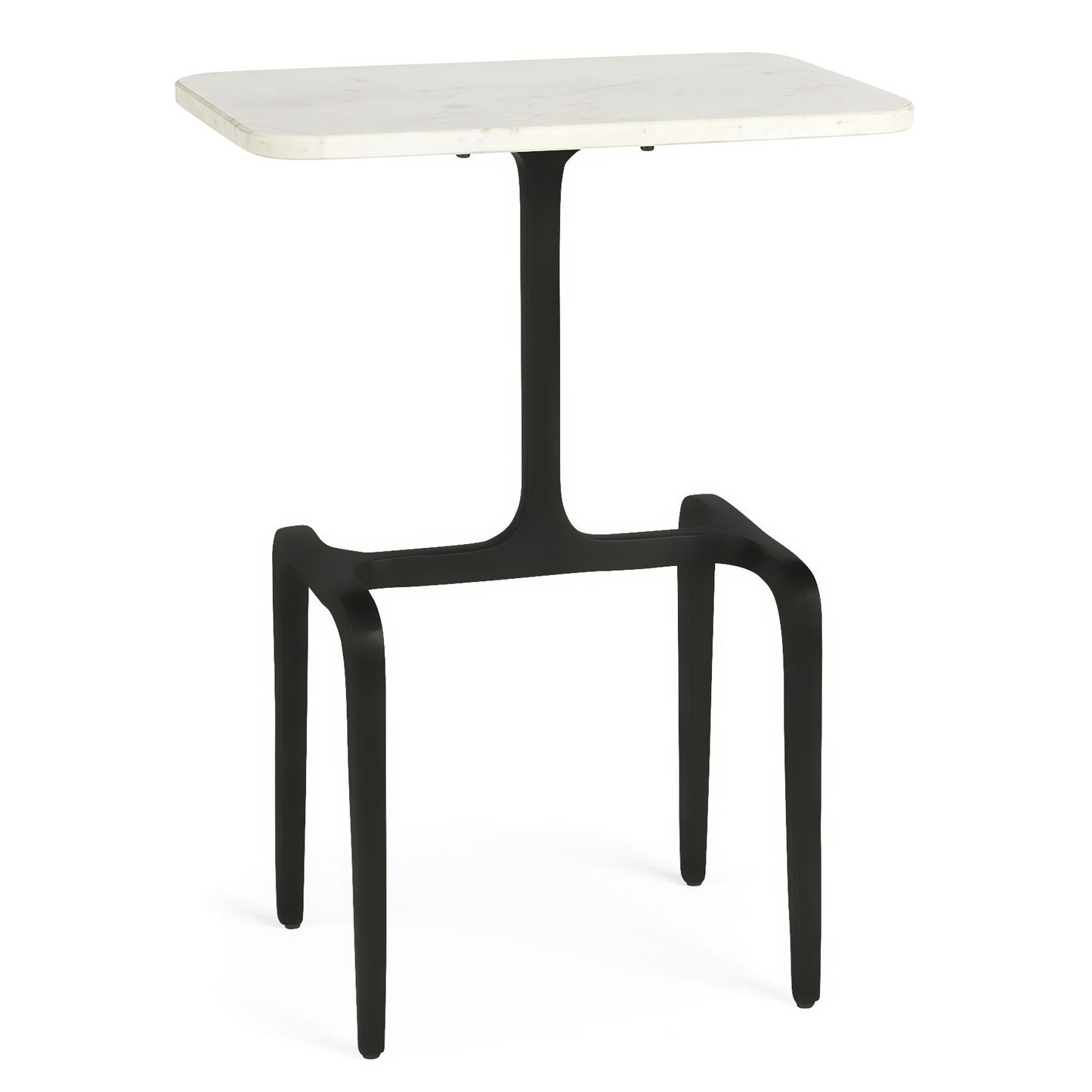 Mercana Preston White Marble Top Accent Table
