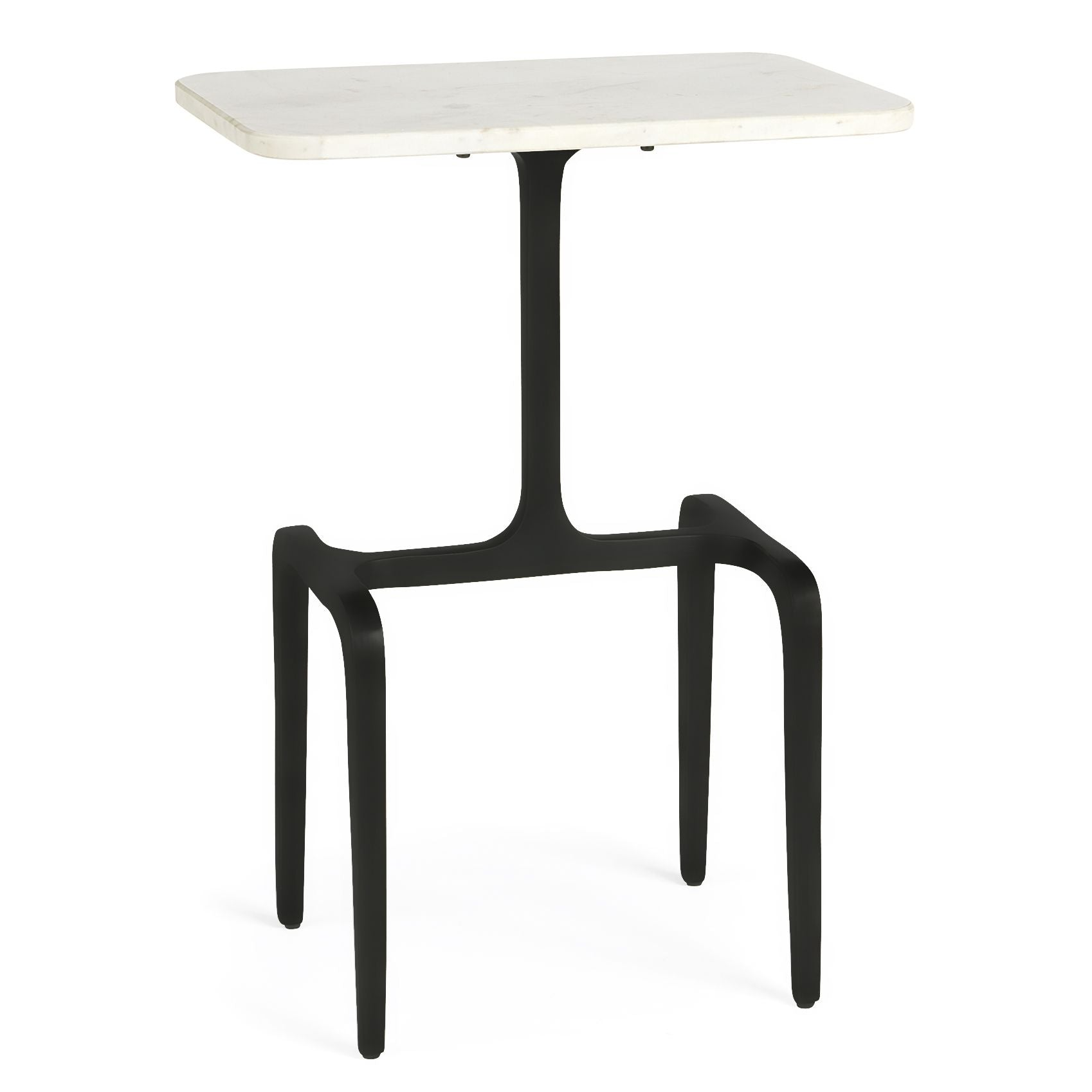 Mercana Preston White Marble Top Accent Table