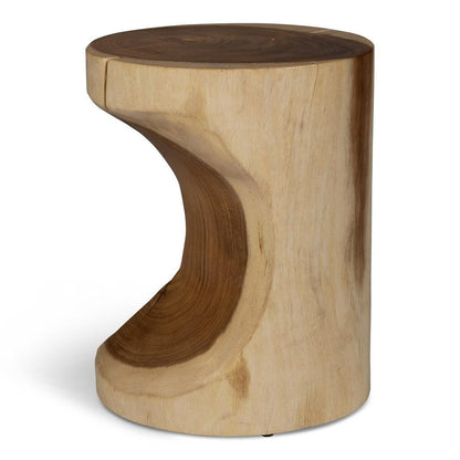 Prisana Natural Solid Chamcha Wooden Side Table