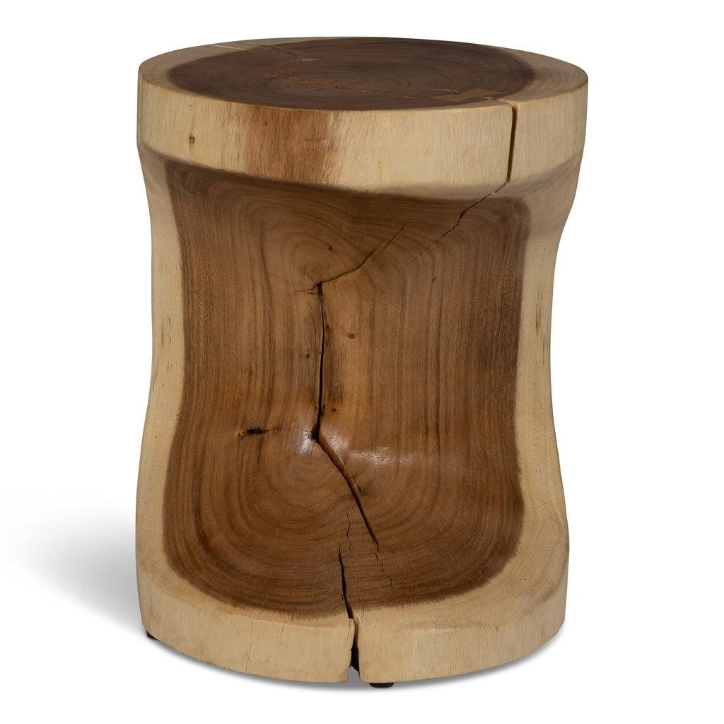 Prisana Natural Solid Chamcha Wooden Side Table