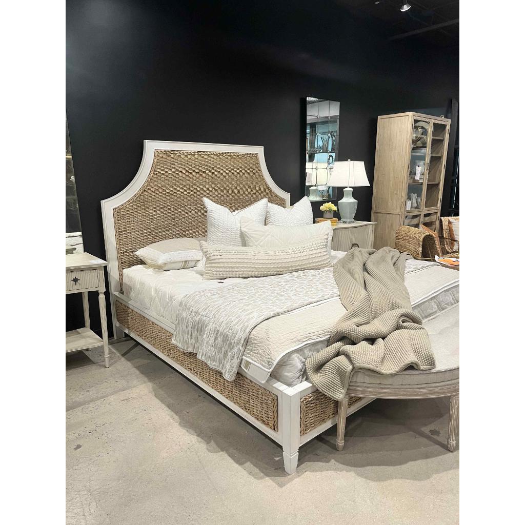 Priscilla Hand-Painted Wooden King Bed