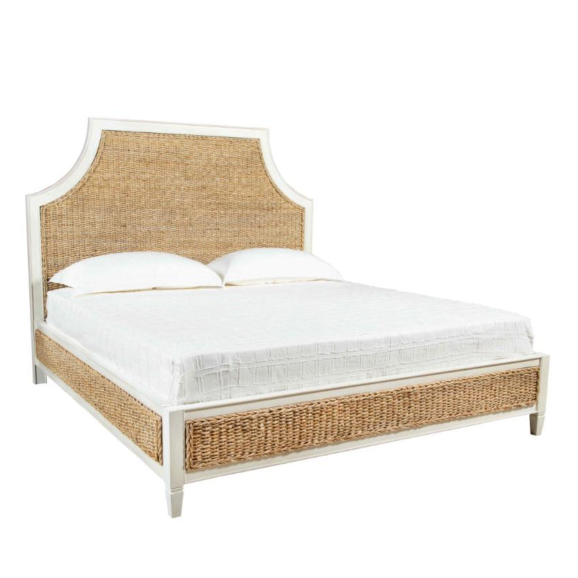 Priscilla Hand-Painted Wooden King Bed