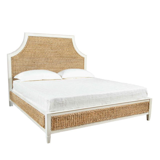 Priscilla Hand-Painted Wooden King Bed