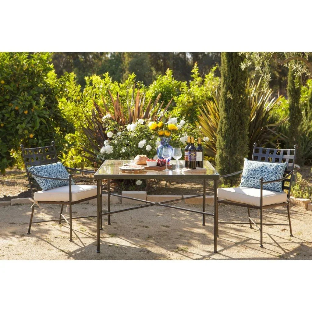 Provence Glass Top Outdoor Dining Table -- view 2