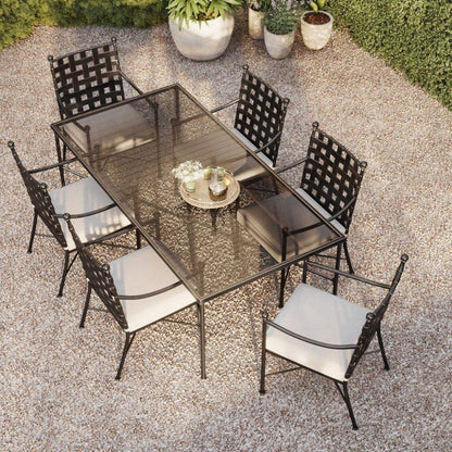 Provence Glass Top Outdoor Dining Table -- view 4