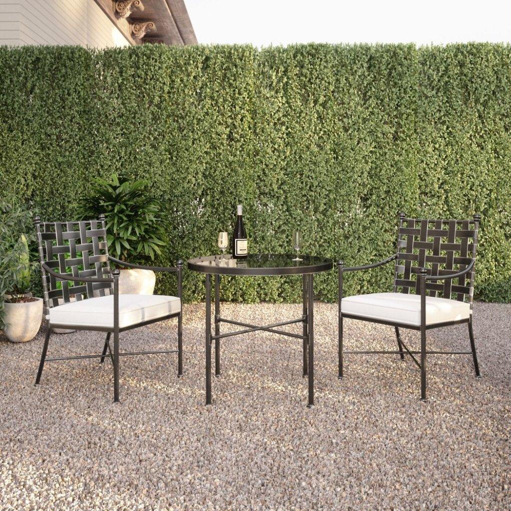 Provence Iron Round Outdoor Bistro Table 2PC -- view 2